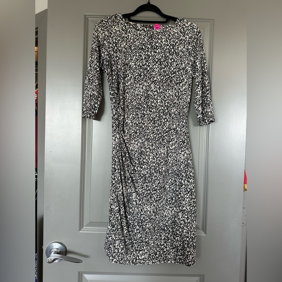 J. McLaughlin Women’s Ruched Side Dress Stretchy - Picture 2 of 7